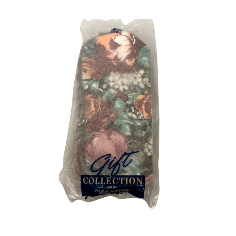 Avon Floral Gardens Cosmetic Bag Gift Collection Vintage Travel Makeup Pouch New